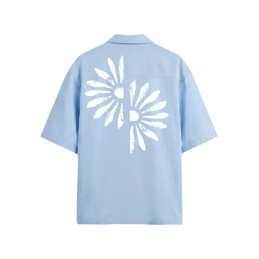 Void Petal Syndicate Ice Blue Bowling Shirt