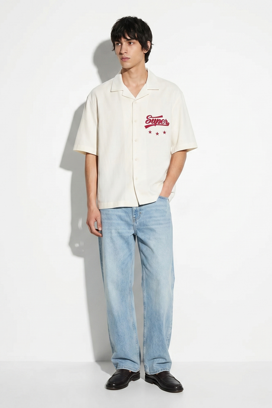 Void Supervoid White Bowling Shirt