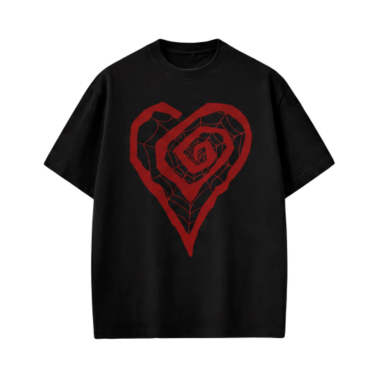 Voyd Red Spiral Black T-shirt