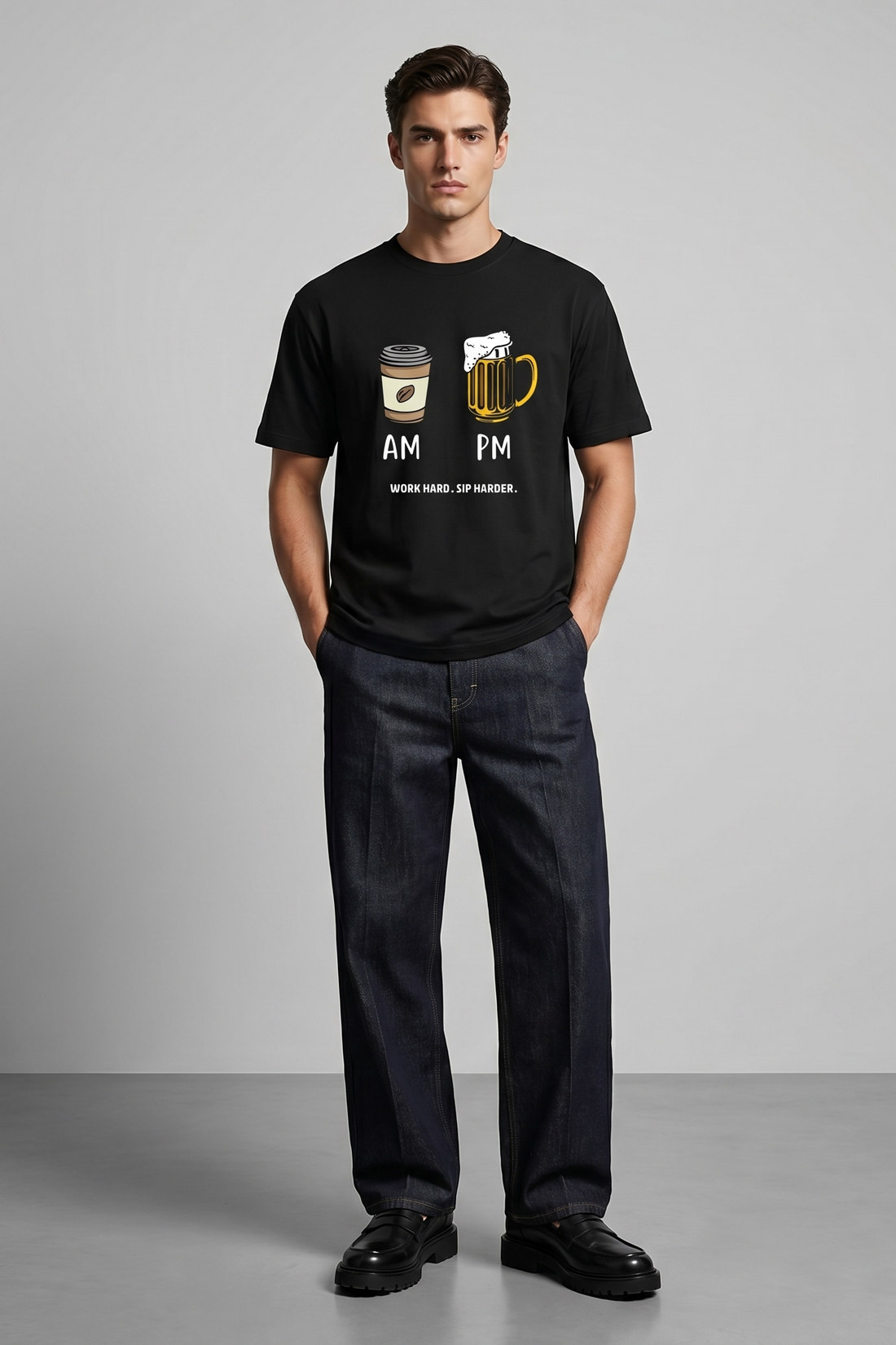 Voyd AM PM Routine Black t-shirt