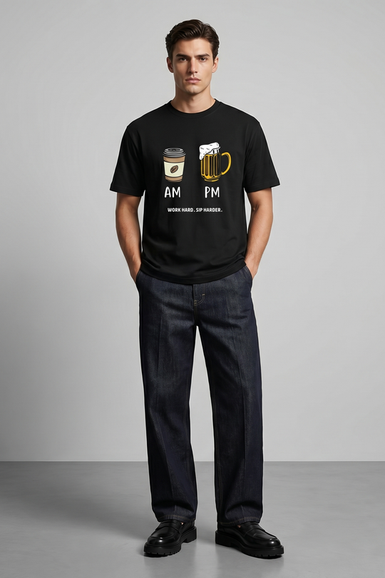 Voyd AM PM Routine Black t-shirt