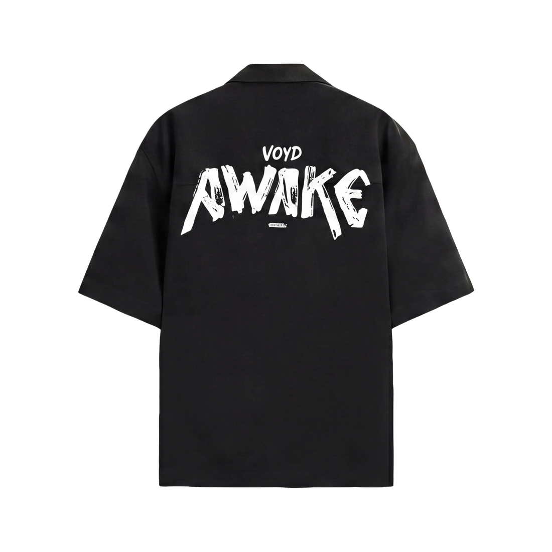 Void The Awake Pattern Black Bowling Shirt