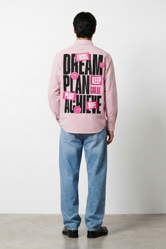 Voyd Dream Plan Pink Stripe Shirt