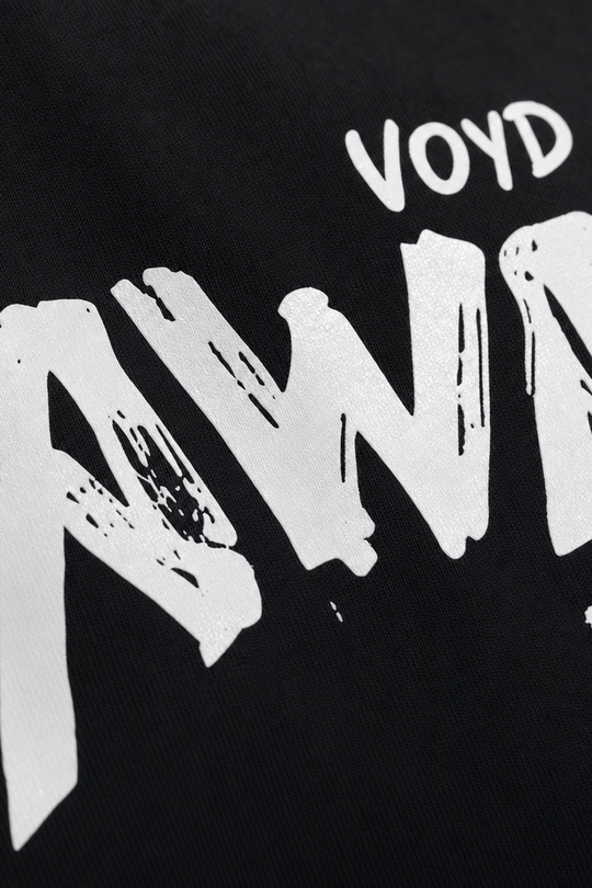 Void The Awake Pattern Black Bowling Shirt