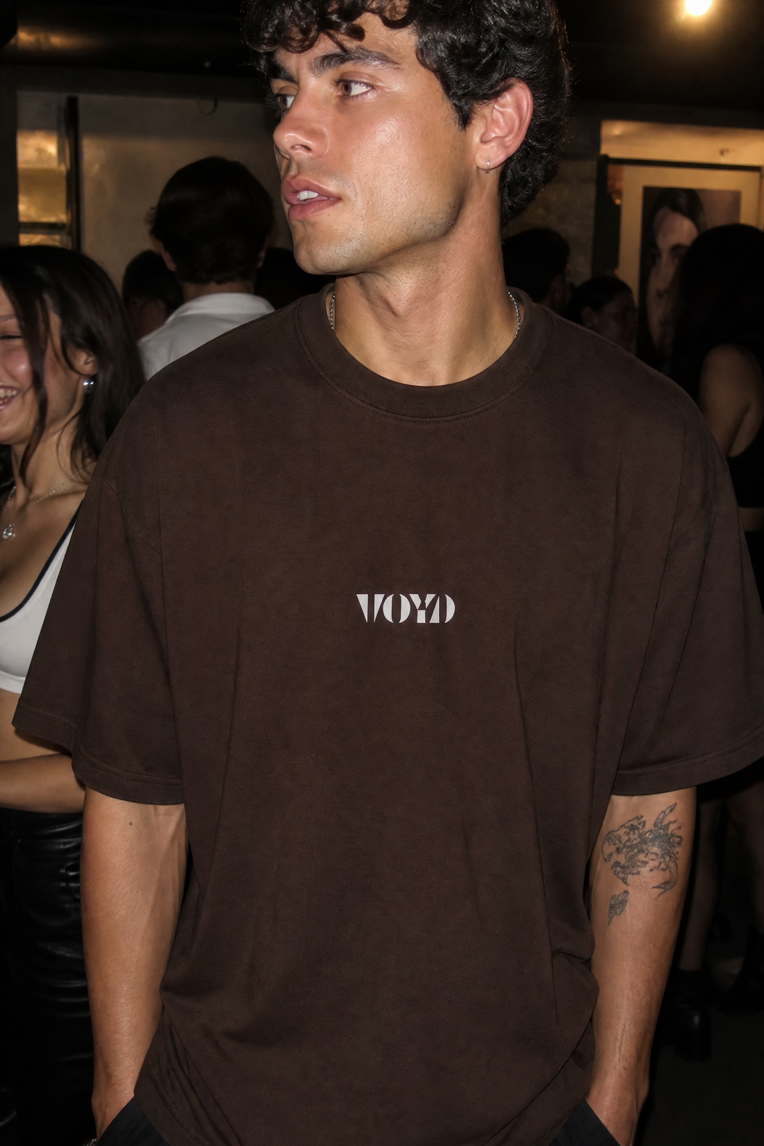 Voyd Skull Syndicate Brown T-shirt