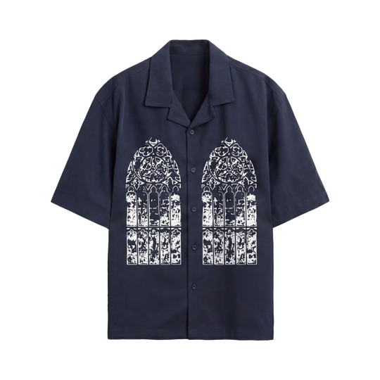 Void Silent Riot Blue Bowling Shirt