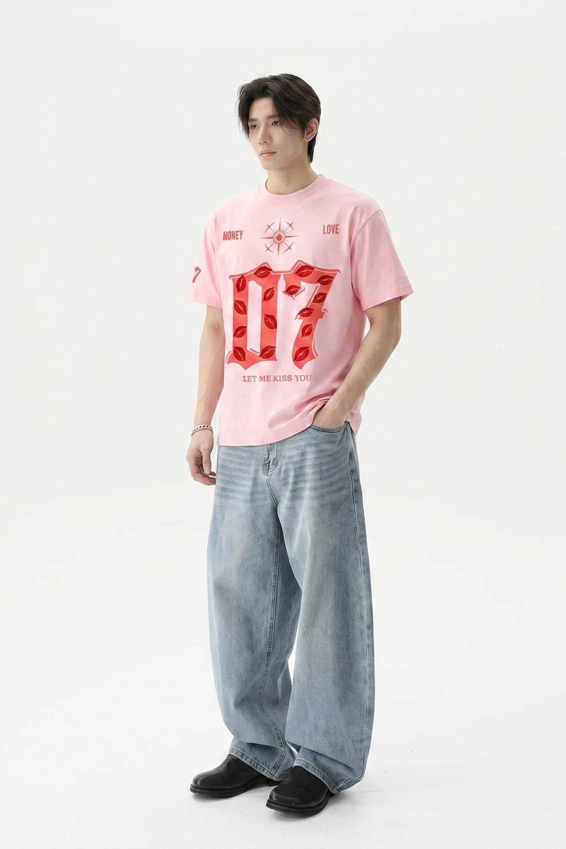 Voyd Lovers in Noir Pink T-shirt