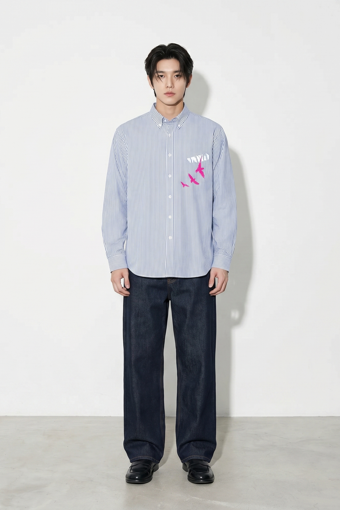 Voyd Hope In Motion Blue Stripe Shirt