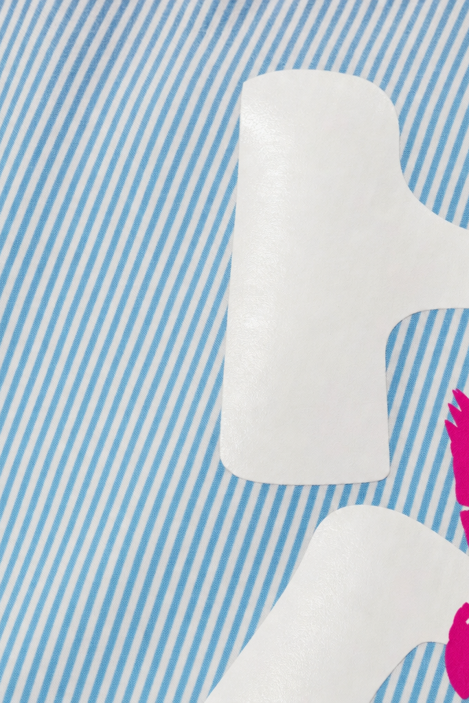 Close-up fabric detail - Voyd Hope In Motion Blue Stripe Shirt