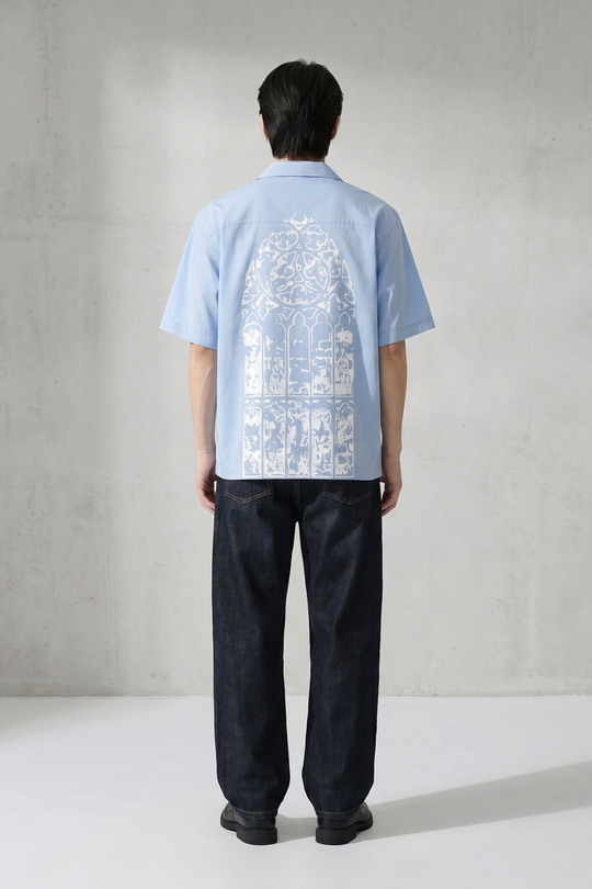 Void Silent Riot Ice Blue Bowling Shirt