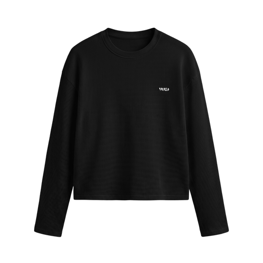 Voyd Stellar Drift Oversized Waffle T-shirt Black
