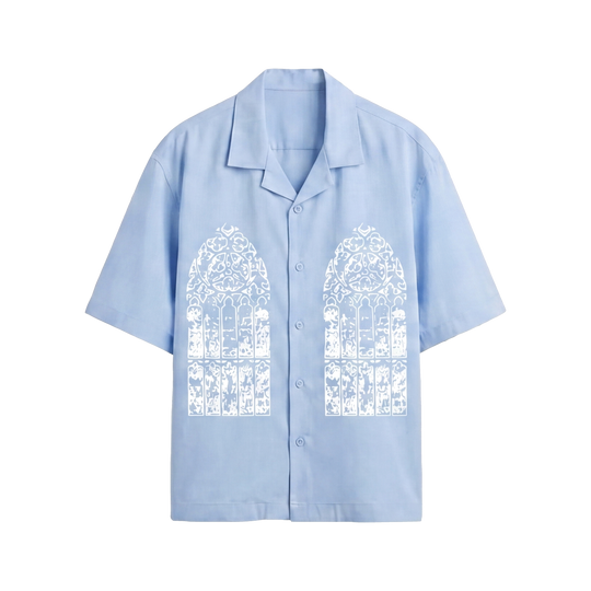 Void Silent Riot Ice Blue Bowling Shirt