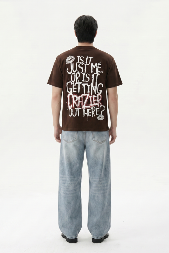 Voyd Design Drip Brown T-shirt