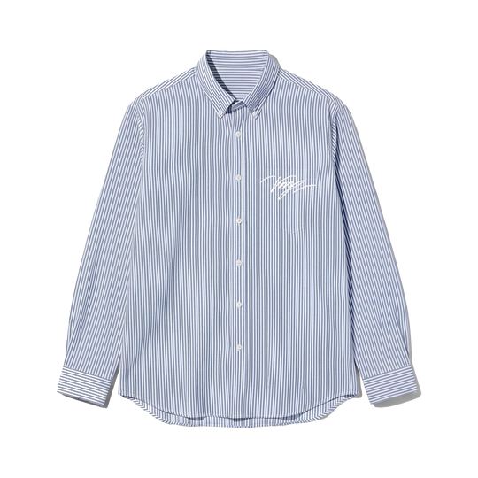 Voyd Go Big Or Go Home Blue Stripe Shirt