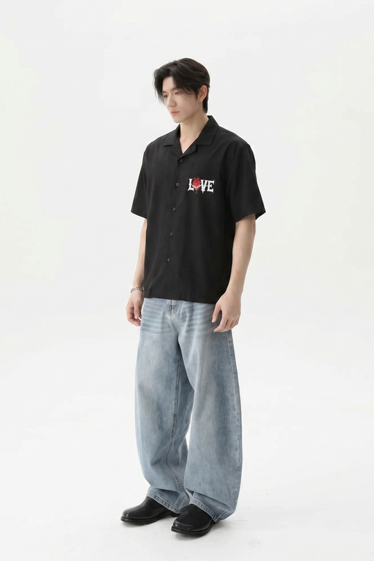 Void Static Dreams Black Bowling Shirt
