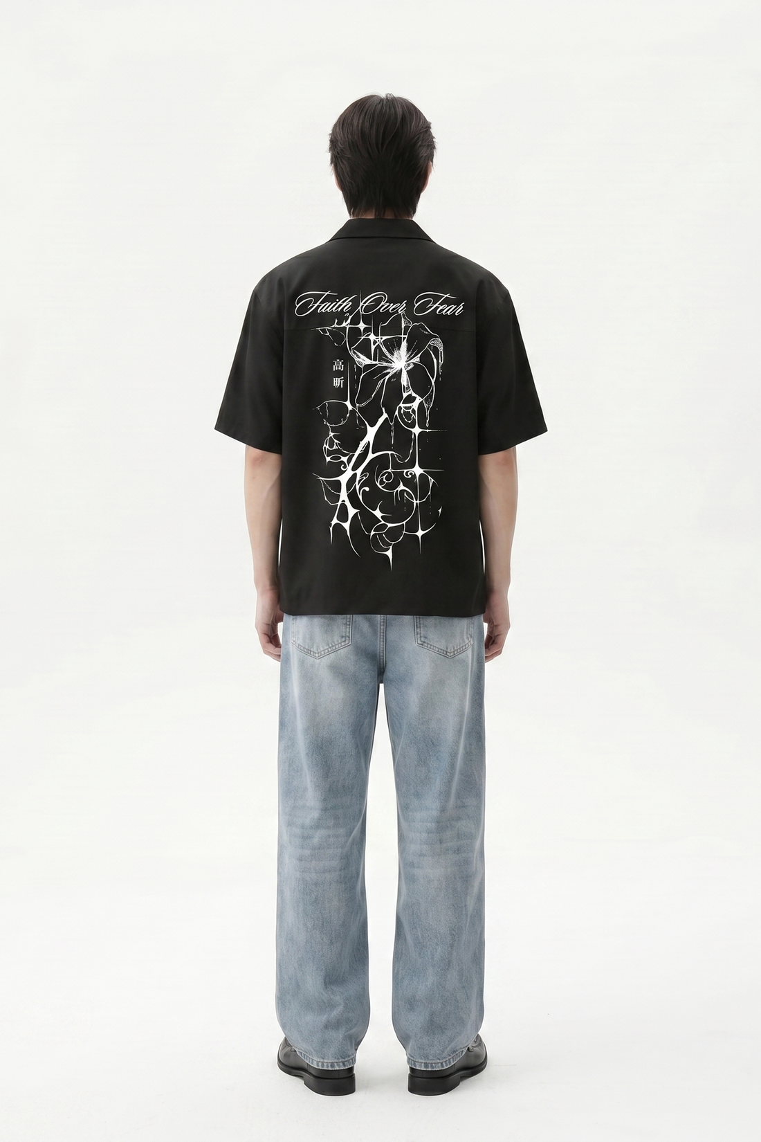 Void Bloom Club  Black Bowling Shirt