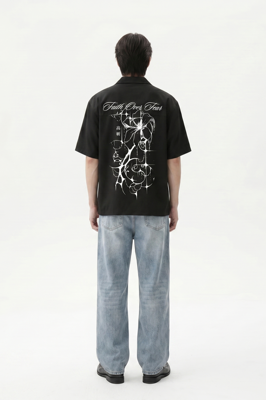 Void Bloom Club Black Bowling Shirt