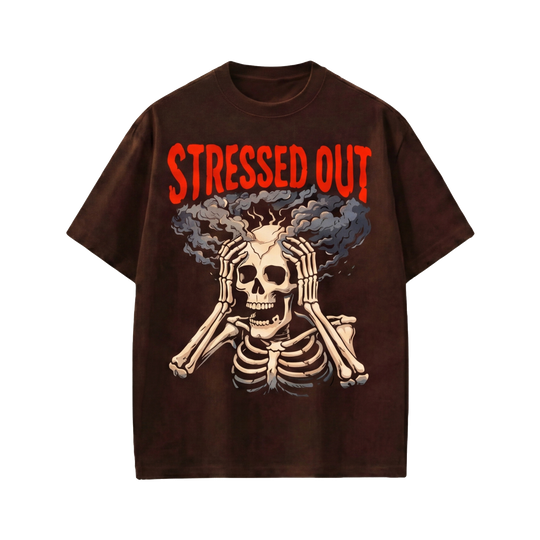 Voyd Stressed Out Brown T-shirt
