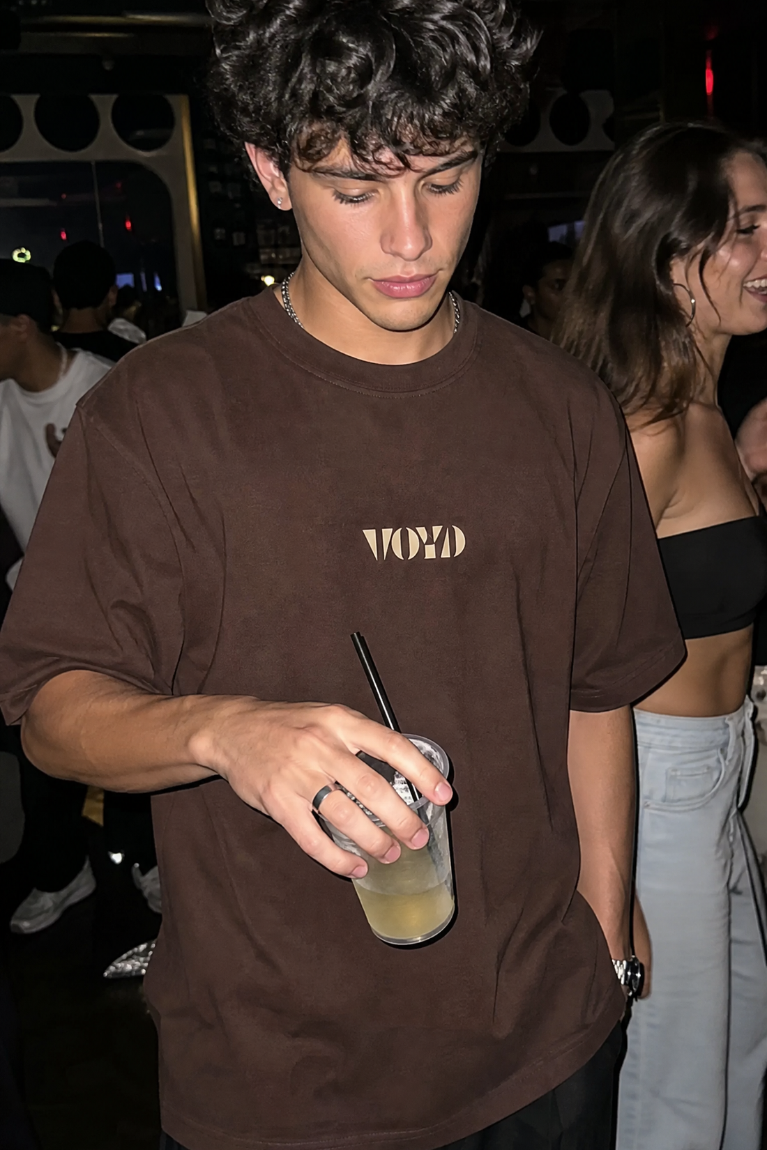 Voyd Social Battery Brown t-shirt