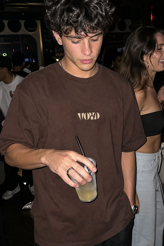 Voyd Social Battery Brown t-shirt