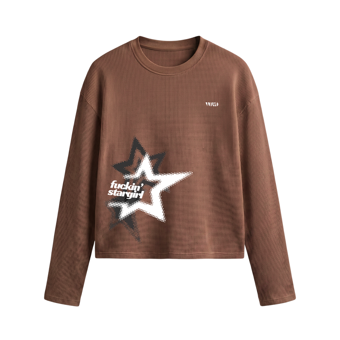 Voyd Hidden Focus Brown Waffle T-shirt