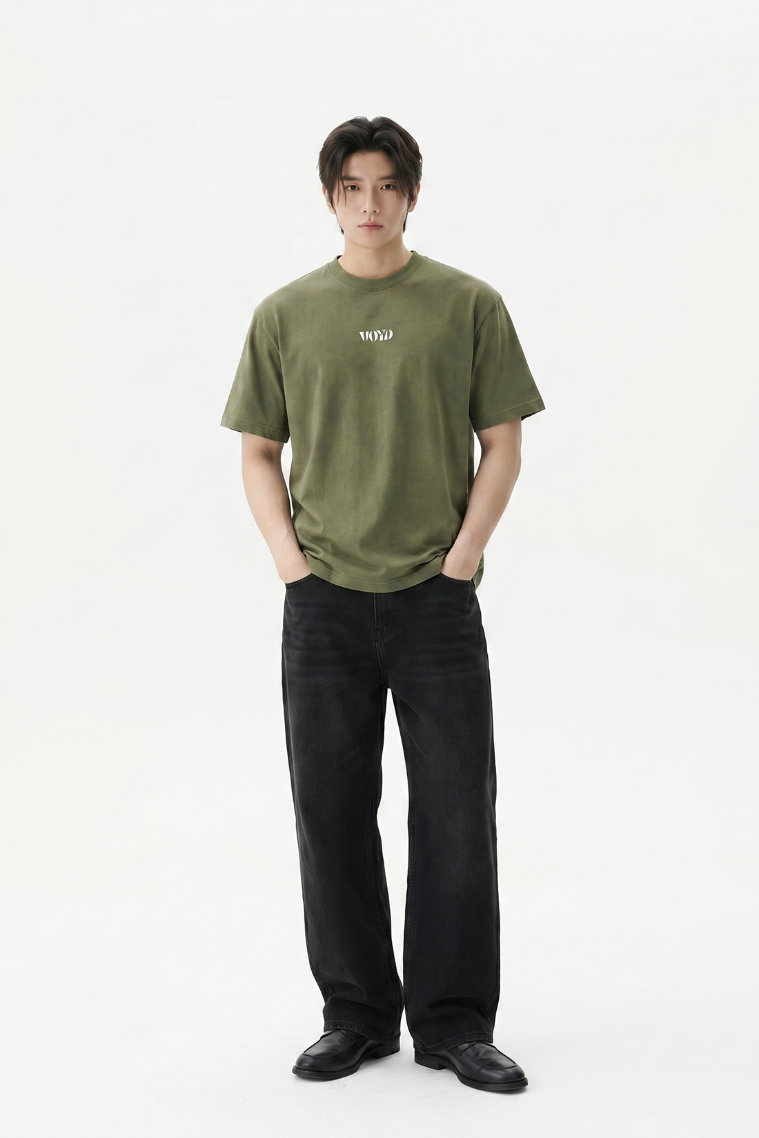 Voyd Raw Heart Code Olive T-shirt