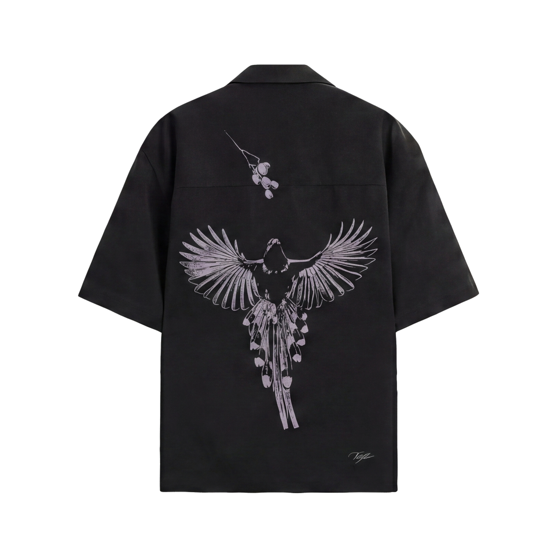Void Obsidian Wings black Bowling Shirt