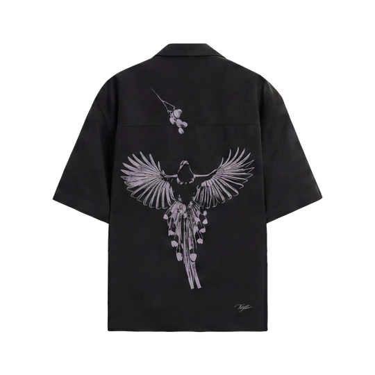 Void Obsidian Wings black Bowling Shirt