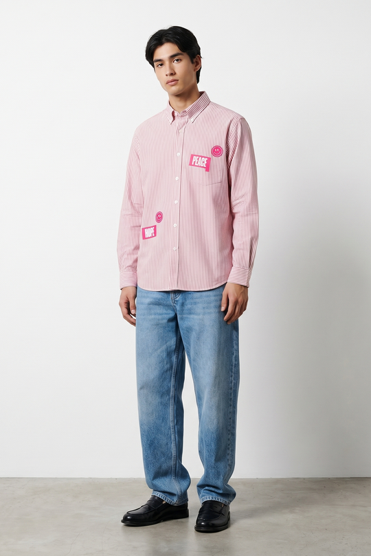 Voyd Dream Plan Pink Stripe Shirt