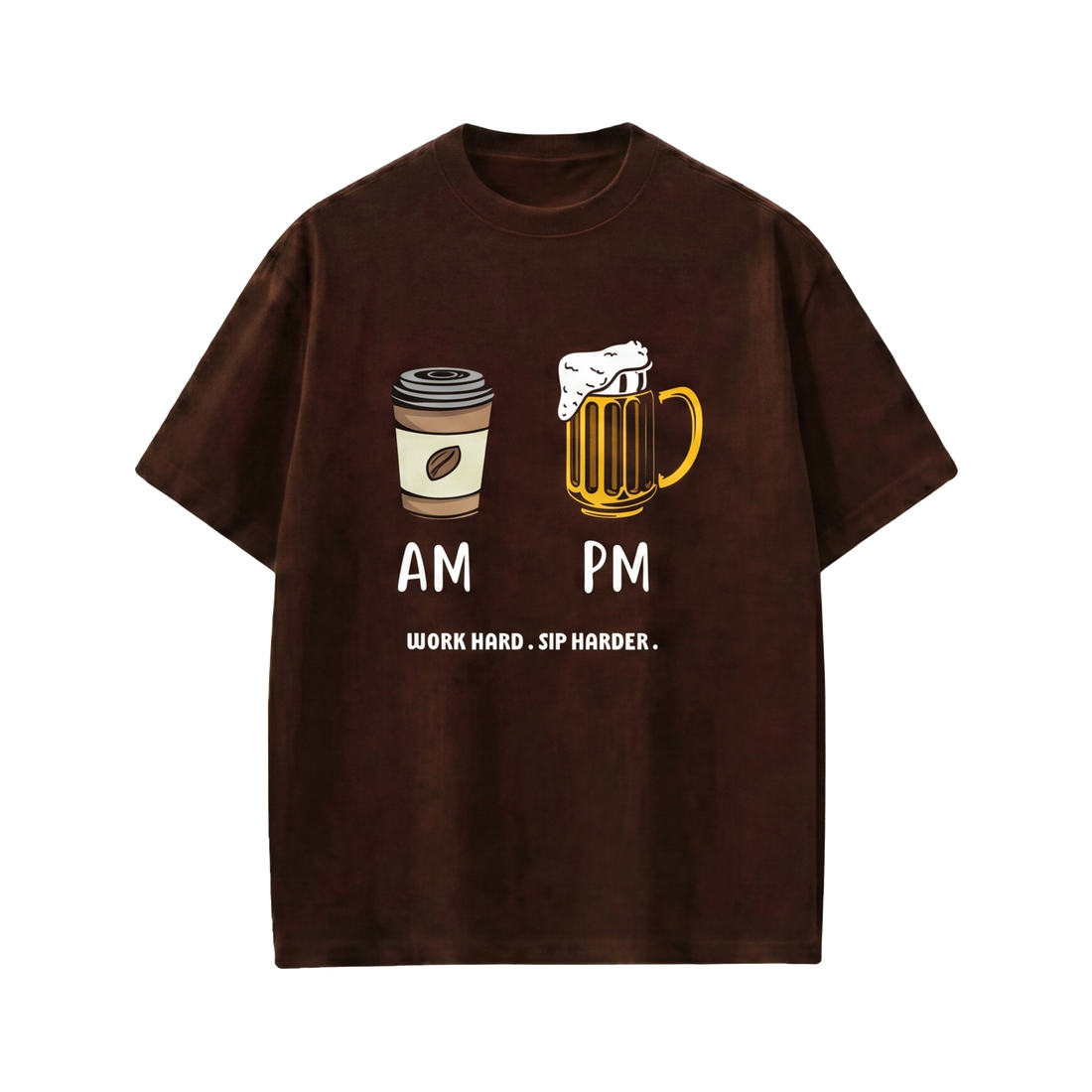 Voyd AM PM Routine Brown t-shirt