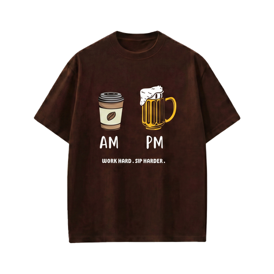 Voyd AM PM Routine Brown t-shirt
