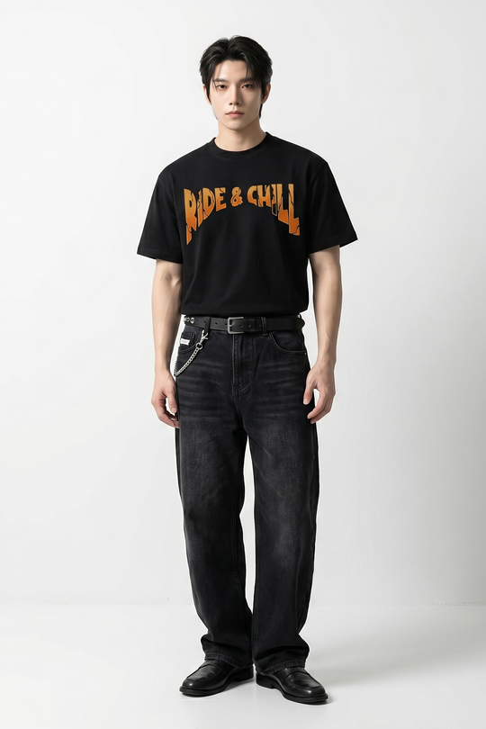 Voyd Ride and Chill Black T-shirt