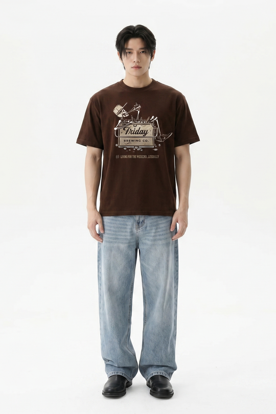 Voyd For The Weekend Brown t-shirt
