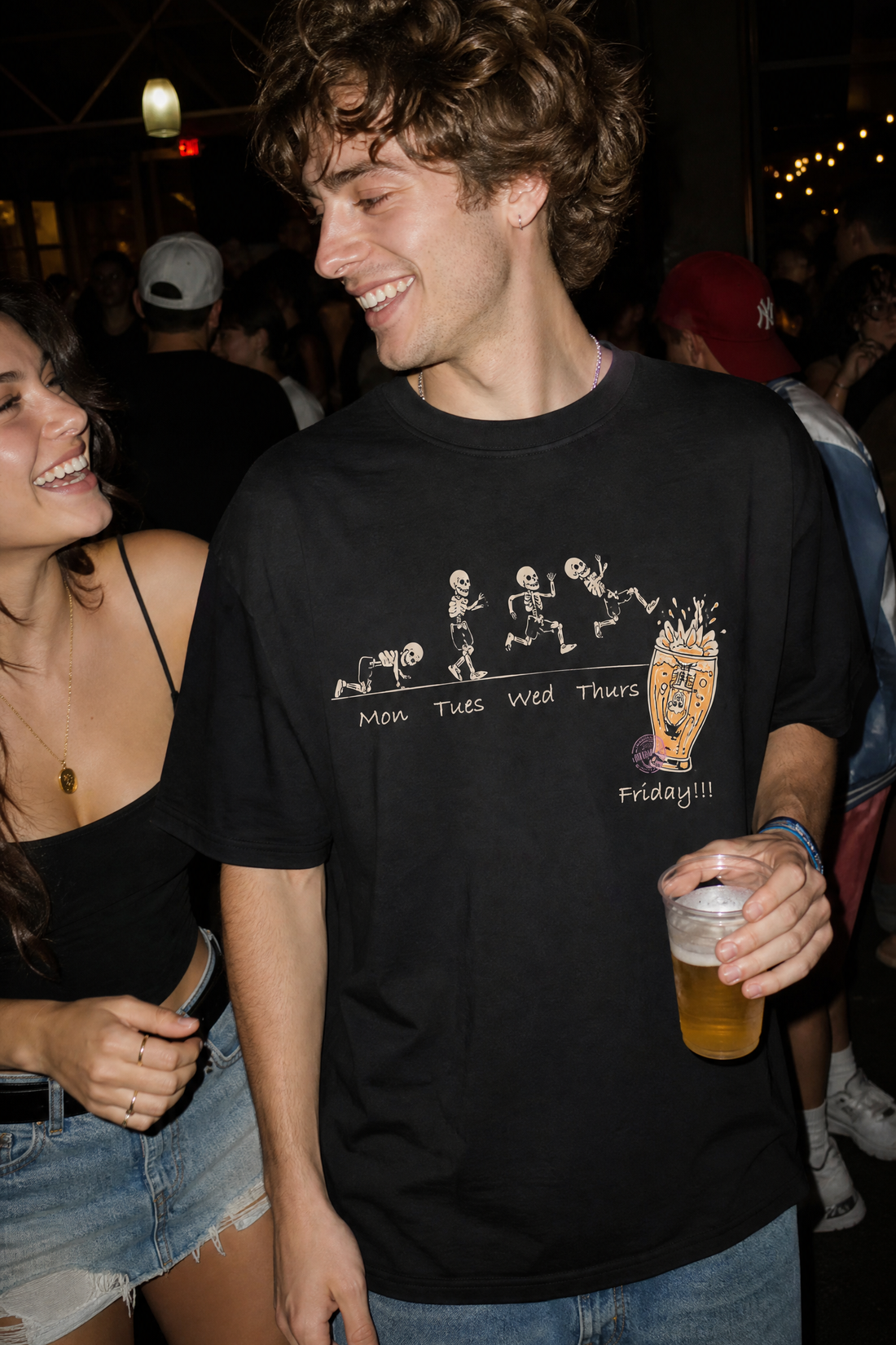 Voyd Skeleton Cheers Black t-shirt