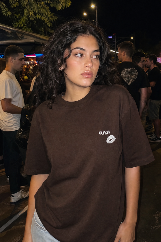 Voyd Design Drip Brown T-shirt