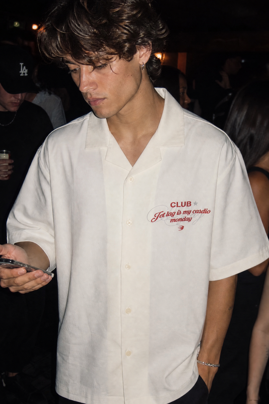 Void Voidwear White Bowling Shirt