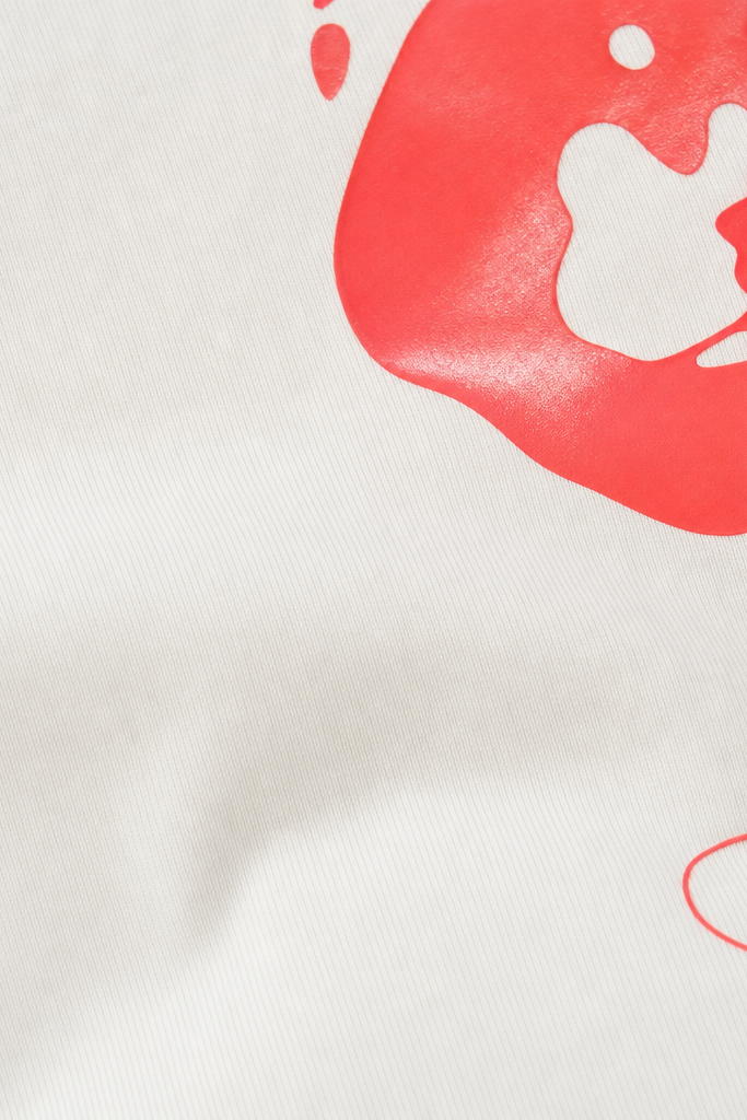 Close-up fabric detail - Voyd Afterlife Studio White T-shirt