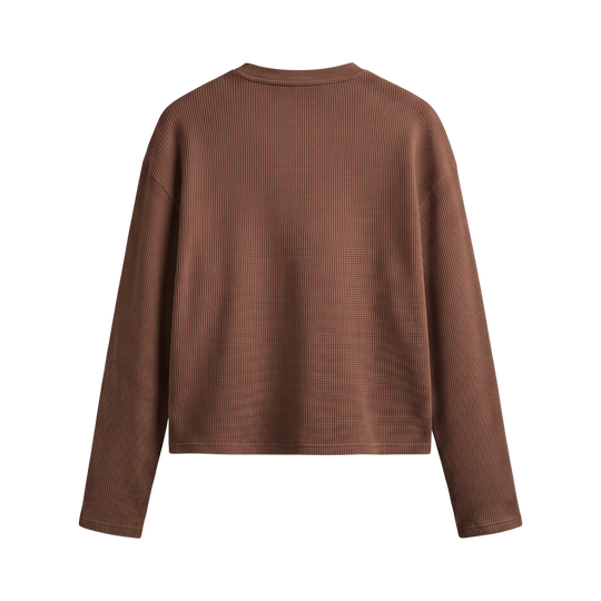 Voyd Hidden Focus Brown Waffle T-shirt