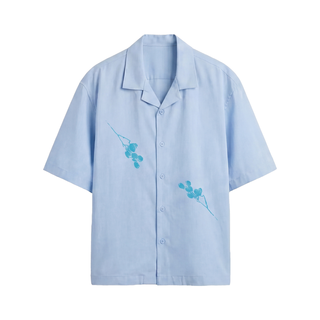 Void Obsidian Wings Ice Blue Bowling Shirt