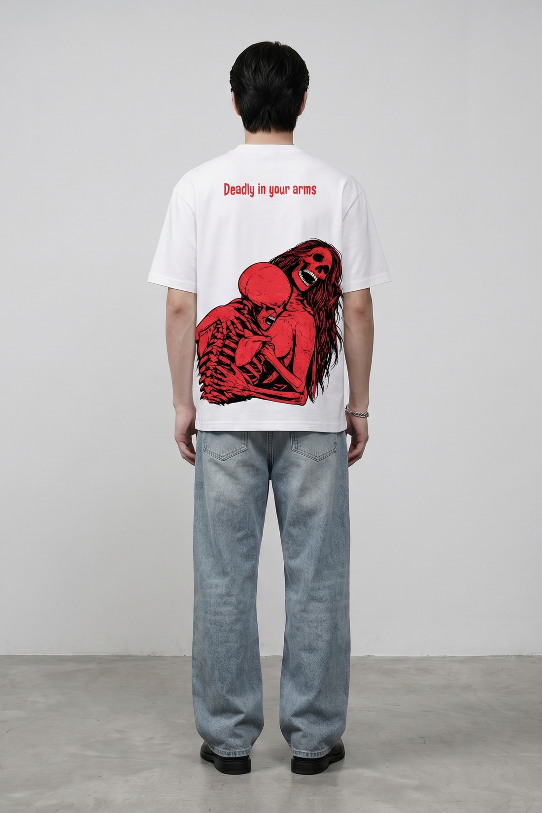 DEADLY IN YOUR ARMS VOYD WHITE T-SHIRT