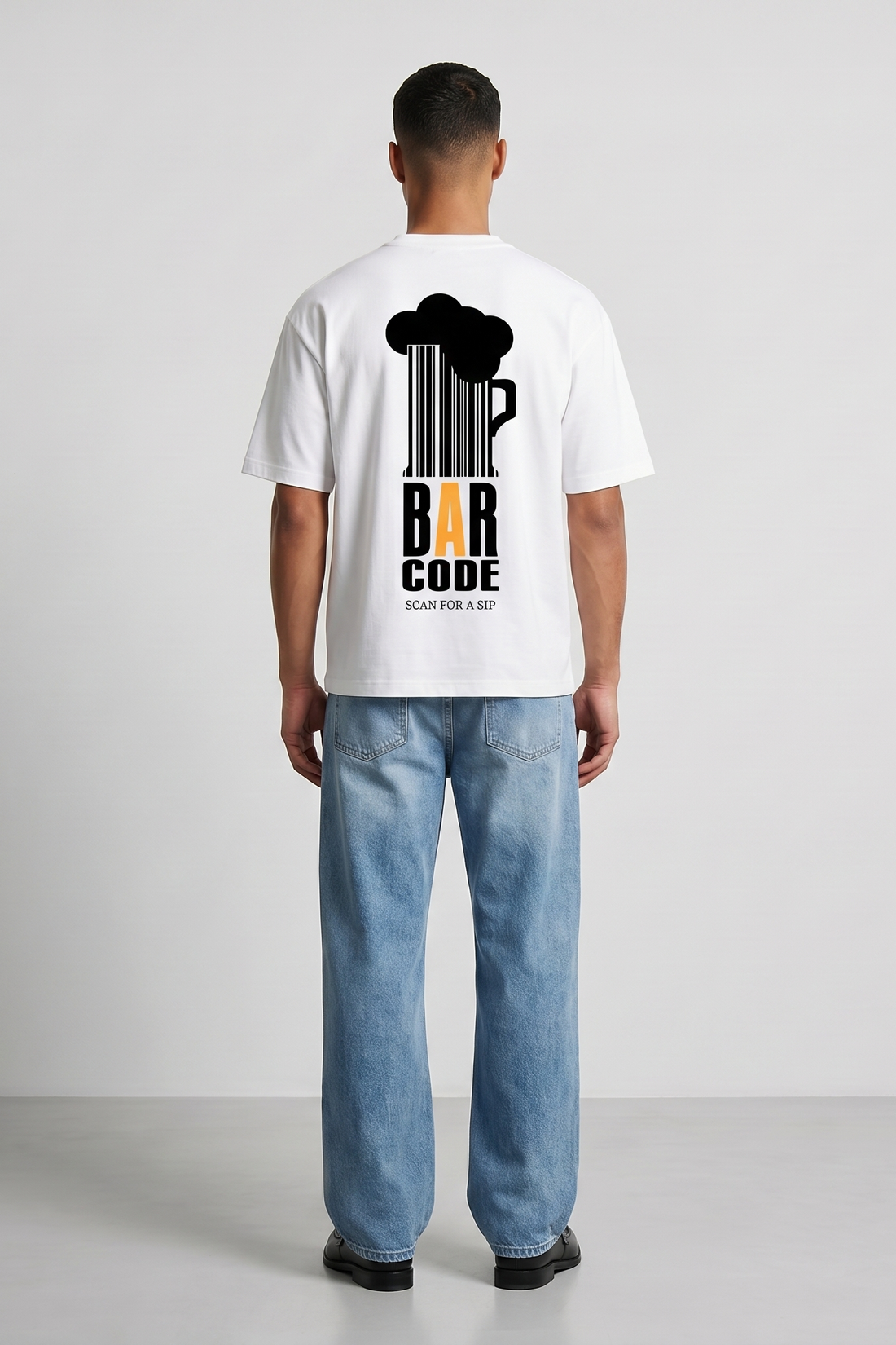 Voyd Bar Code White t-shirt