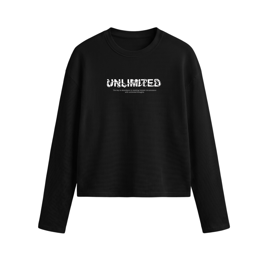 Voyd Static Flow Oversized Waffle T-shirt Black