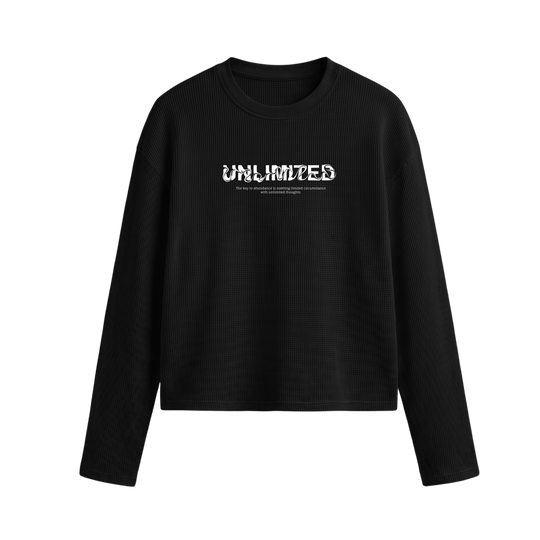 Voyd Static Flow Oversized Waffle T-shirt Black