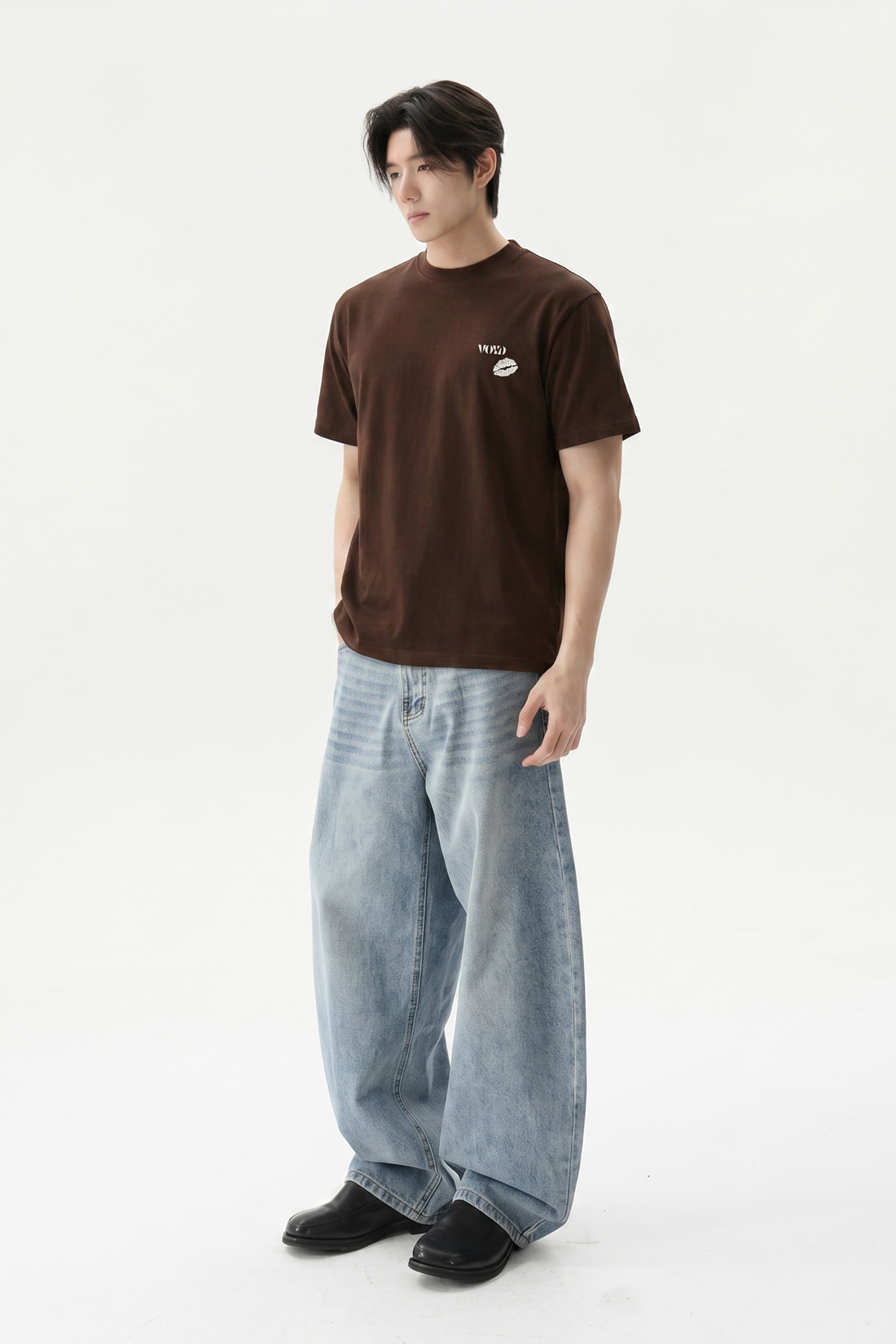 Voyd Design Drip Brown T-shirt
