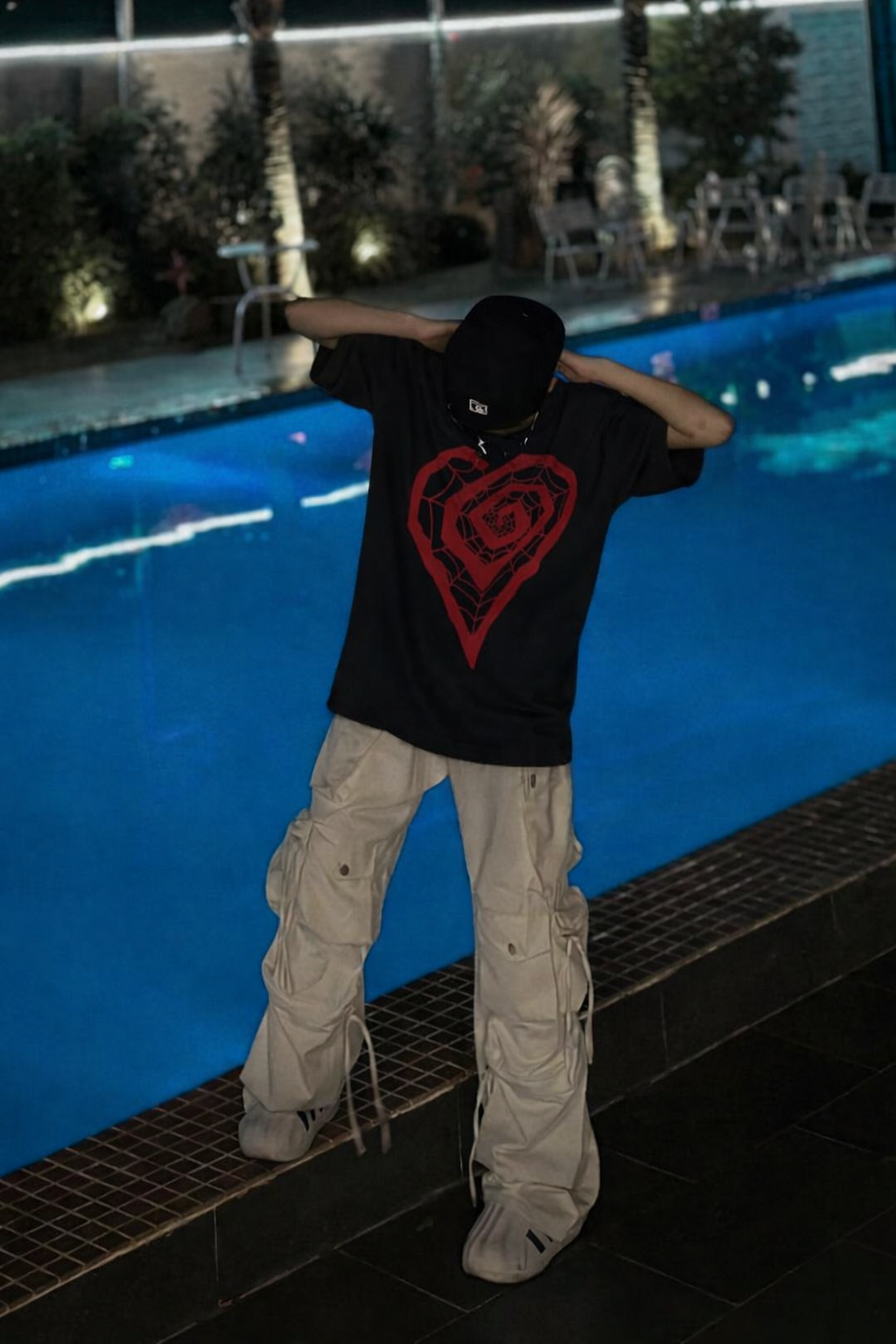 Voyd Red Spiral Black T-shirt