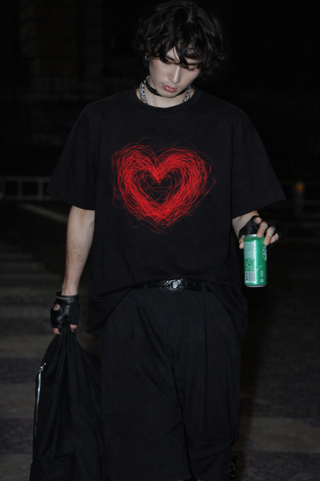 Voyd Heart in Static Black T-shirt