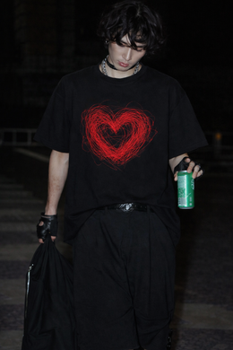 Voyd Heart in Static Black T-shirt