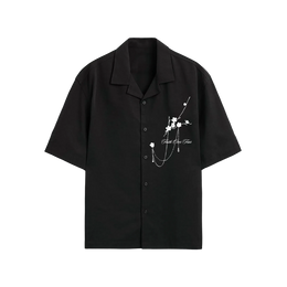 Void Bloom Club  Black Bowling Shirt