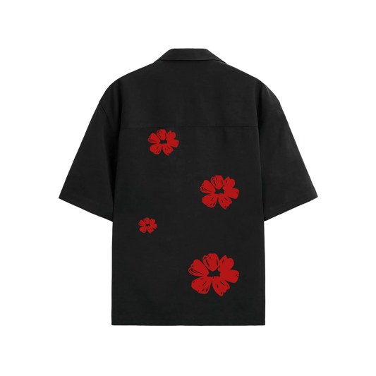 Void Elegy in Red Black Bowling Shirt