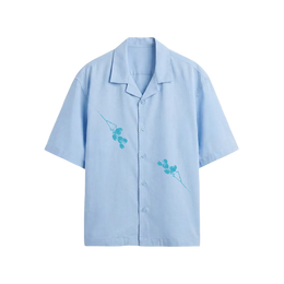 Void Obsidian Wings Ice Blue Bowling Shirt